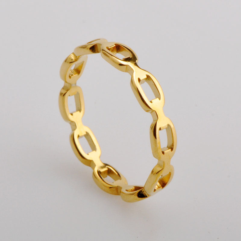 Cincin Set Wanita Model Kotak Rantai Eropa Elegan perhiasandirect