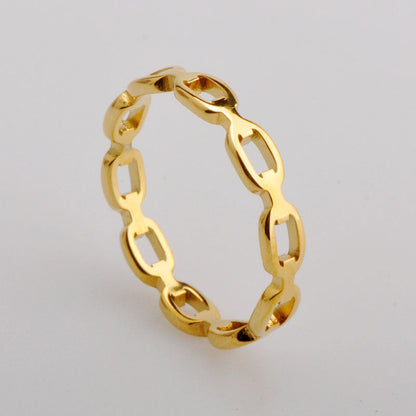 Cincin Set Wanita Model Kotak Rantai Eropa Elegan perhiasandirect