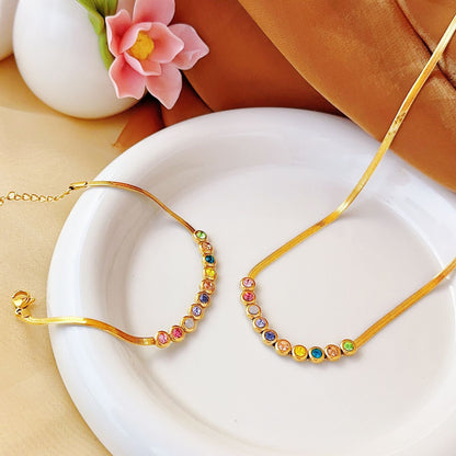 Kalung & Gelang Wanita Baja Titanium Warna Elegan perhiasandirect