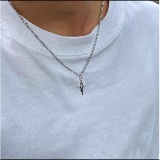 Kalung Titanium Pria Model Bintang Terbaru Anti Karat - 我的商店