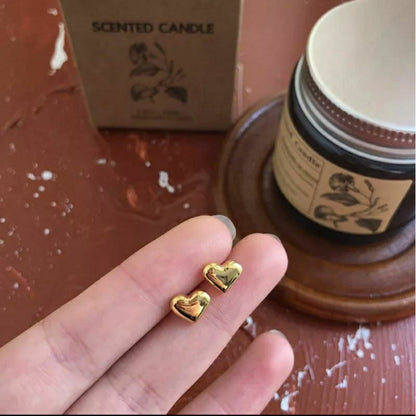 【STOK TERSEDIA】Anting Titanium Cinta Kecil untuk Wanita / Anting Cinta Korea Terbaru untuk Wanita - 我的商店