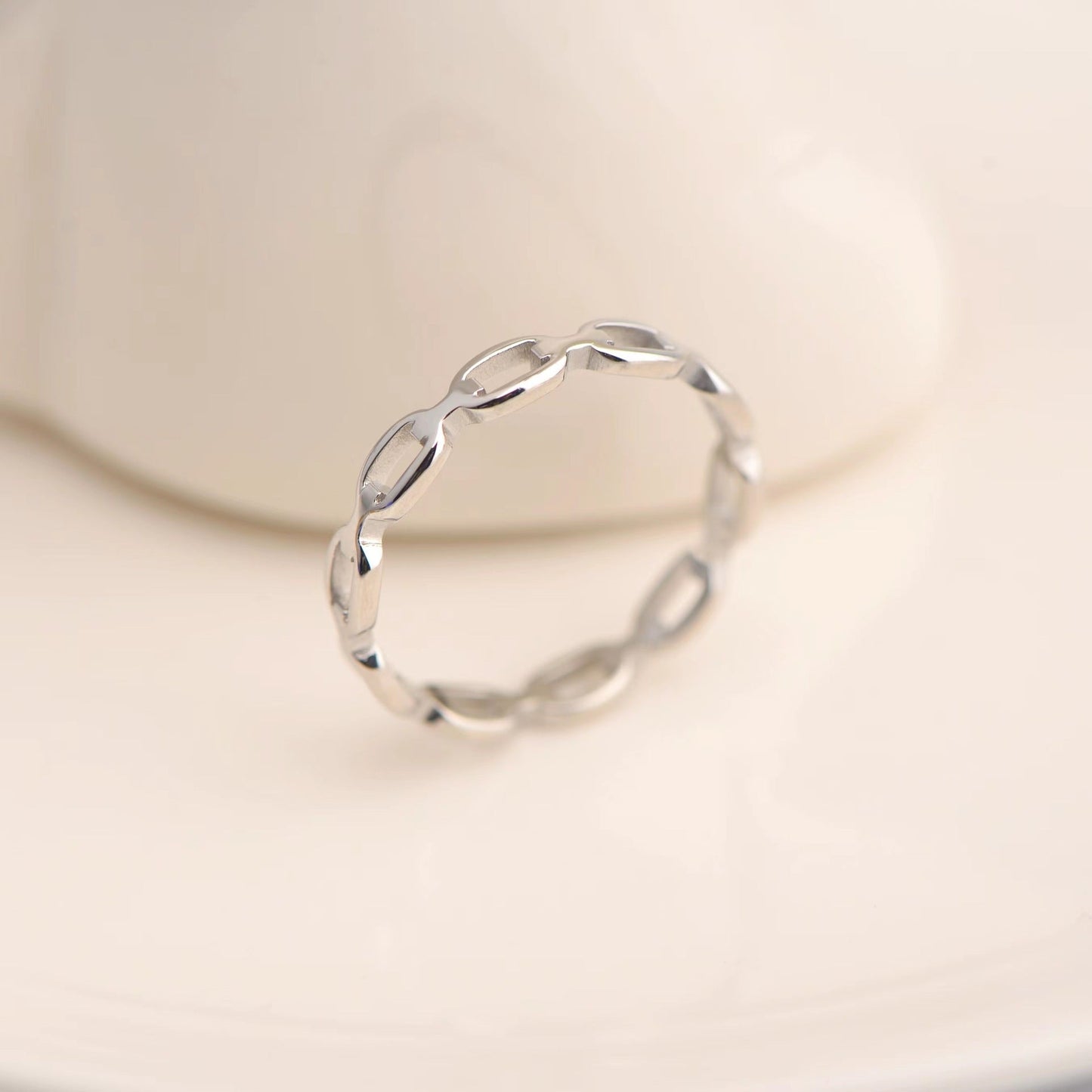 Cincin Set Wanita Model Kotak Rantai Eropa Elegan perhiasandirect
