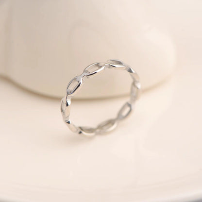 Cincin Set Wanita Model Kotak Rantai Eropa Elegan perhiasandirect