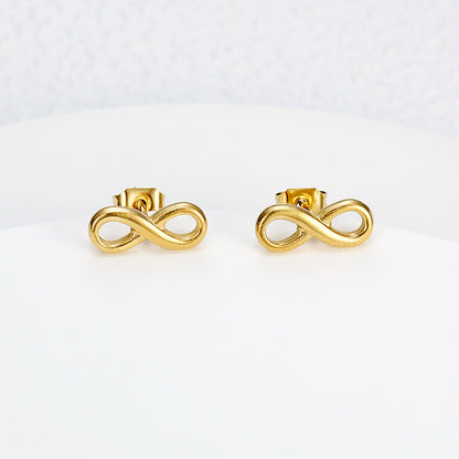 Anting Angka 8 Simbol Infinity dari Titanium Steel – Elegan, Tahan Karat & Bermakna Keberuntungan