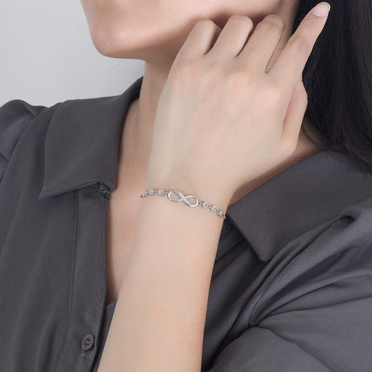 Gelang Wanita Simbol Cinta Tak Terbatas – Desain Unik dengan Zircon Berkilau perhiasandirect