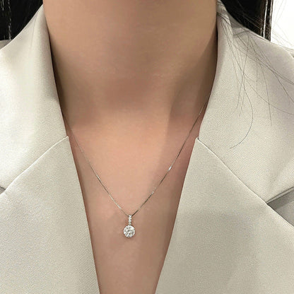Kalung Wanita Zircon Tunggal Elegan Gaya Minimalis perhiasandirect