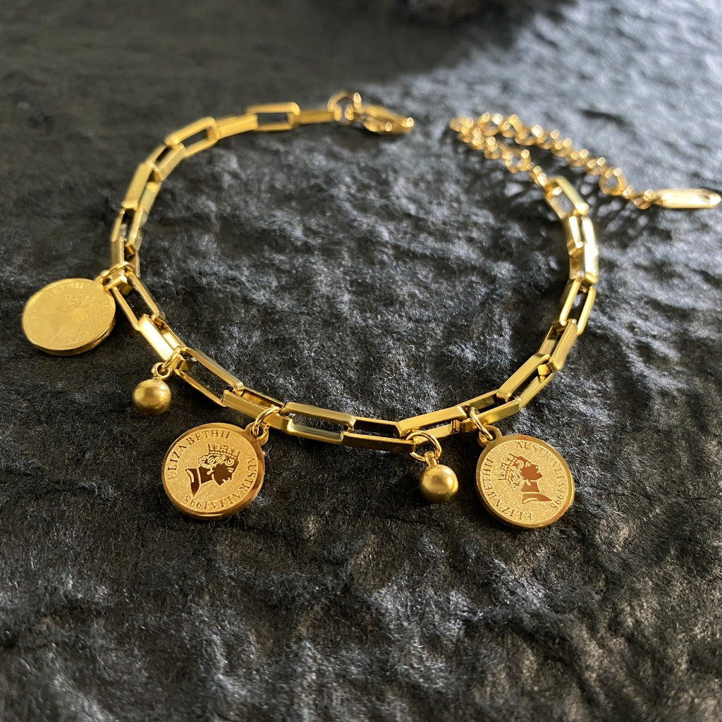 Gelang Tangan Stainless Wanita Elizabeth Adjustable - 我的商店