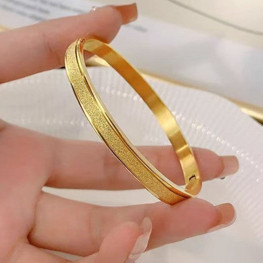 Gelang Simple Wanita - Perhiasan Stainless Steel Elegan Anti Kusam, Aksesoris Harian Trendy, Hadiah Ulang Tahun untuk Pacar, Grosir Harga Terbaik 我的商店