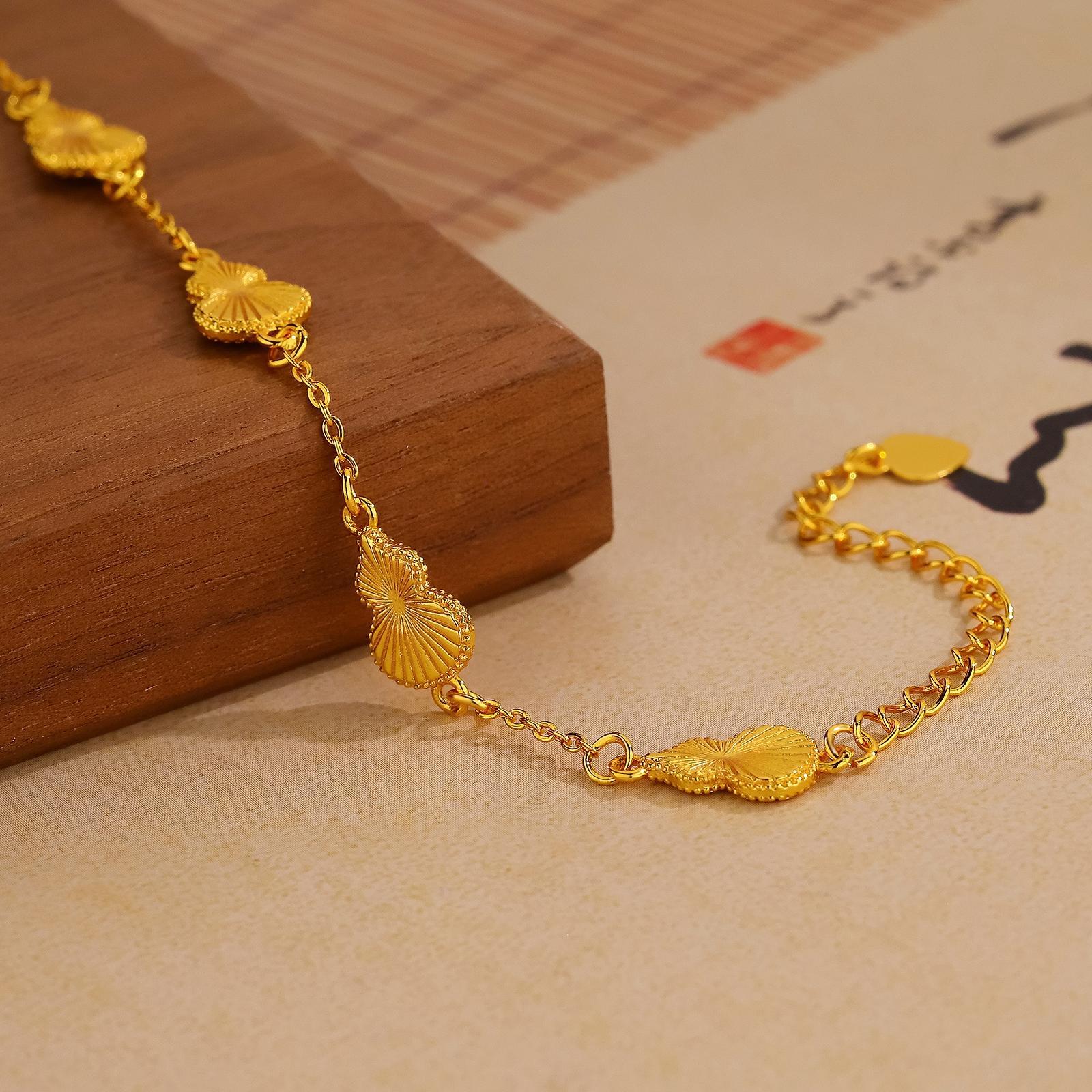 Gelang Wanita Holografis Fu Ganda & Liontin Labu – Desain Elegan Trendi 2025, Perhiasan Mewah perhiasandirect