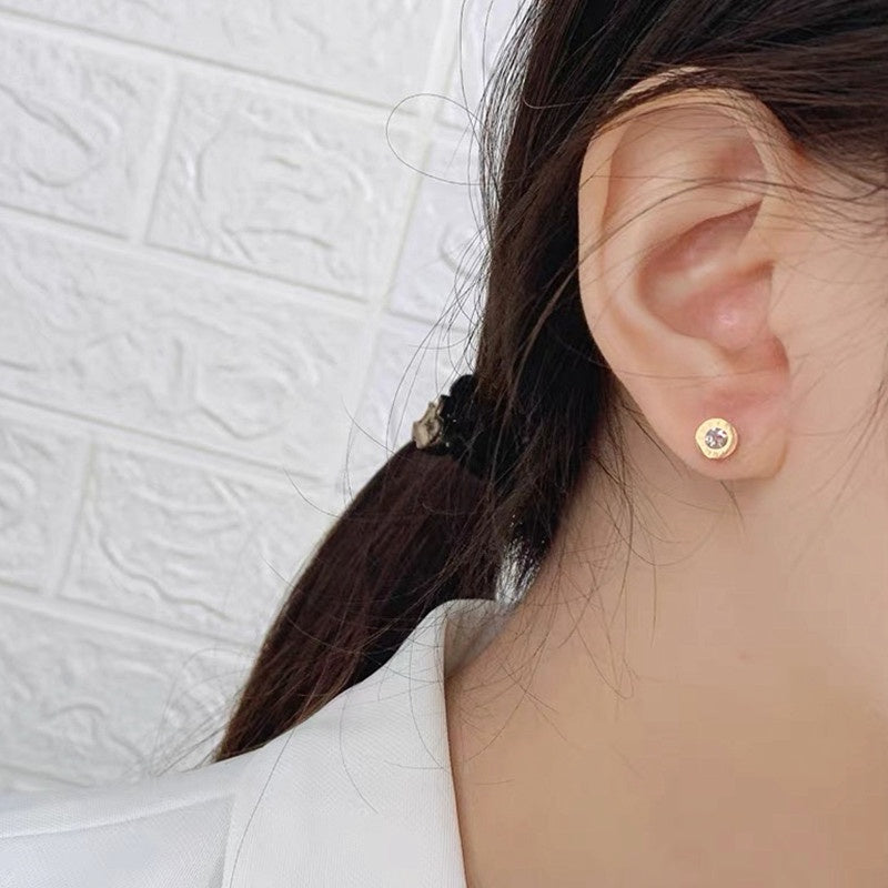 Anting Zirconia Wanita - Stainless Steel Hypoallergenic, Tidak Mudah Pudar & Elegan - 我的商店