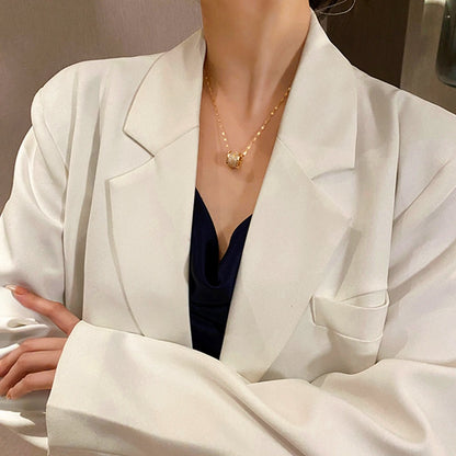 Kalung Emas untuk Wanita - Pendant Mewah Rantai Emas Kwintas | Perhiasan Hadiah Elegan - 我的商店