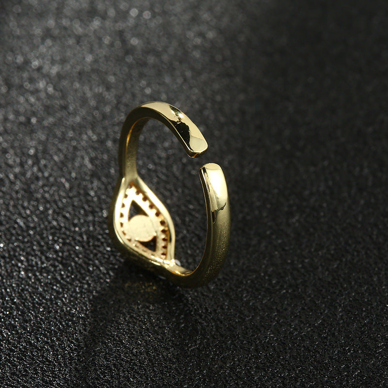 Cincin Wanita Evil Eye – Desain Fashion dengan Batu Biru, Adjustable & Trendi perhiasandirect