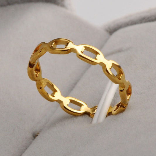 Cincin Set Wanita Model Kotak Rantai Eropa Elegan perhiasandirect