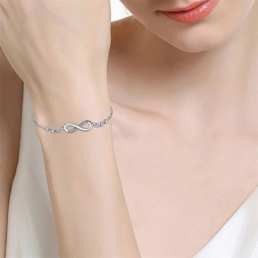 Gelang Wanita Simbol Cinta Tak Terbatas – Desain Unik dengan Zircon Berkilau perhiasandirect