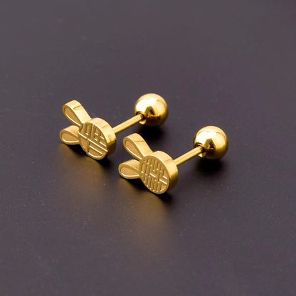 Anting Tulang Telinga Kelinci Hoki – Titanium Steel Gaya Korea, Lucu & Anti Kusam Bisa Grosir