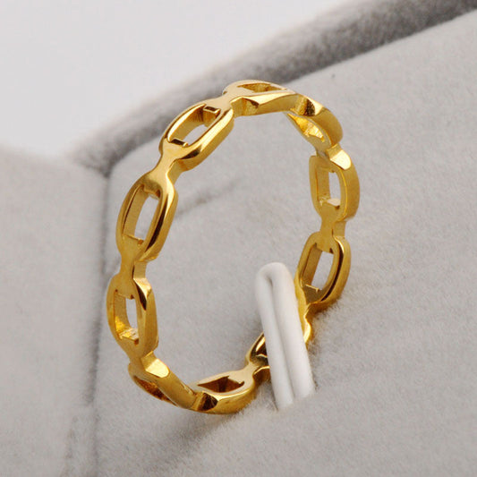 Cincin Set Wanita Model Kotak Rantai Eropa Elegan perhiasandirect