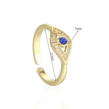 Cincin Wanita Evil Eye – Desain Fashion dengan Batu Biru, Adjustable & Trendi perhiasandirect