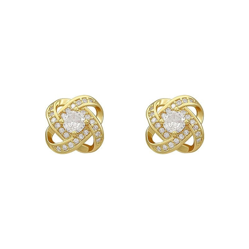 Anting Wanita Stud Spiral Desain Unik Elegan 2025 perhiasandirect
