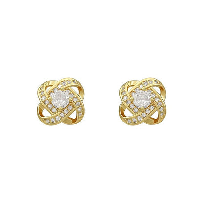 Anting Wanita Stud Spiral Desain Unik Elegan 2025 perhiasandirect
