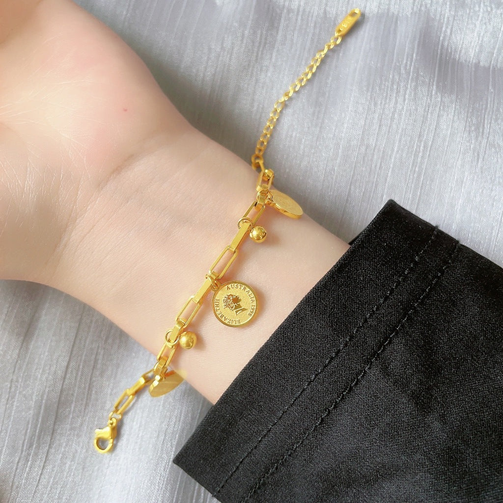 Gelang Tangan Stainless Wanita Elizabeth Adjustable - 我的商店