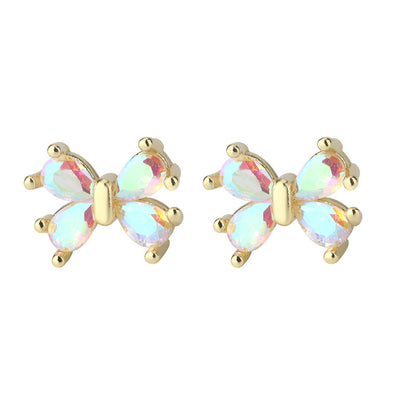 Anting Wanita Titanium Pita Zircon Moonstone – Anting Tusuk / Ear Cuff Aesthetic Elegan Anti Karat Premium