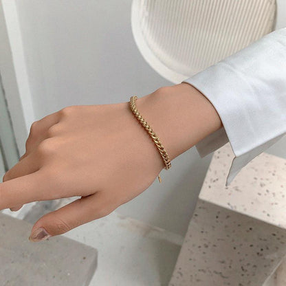 Gelang serut sisik naga titanium asli stainless steel diamonde perhiasandirect