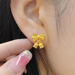 Anting Wanita 2026 Motif Pita & Bunga Lily of the Valley – Elegan, Manis & Desain Kekinian