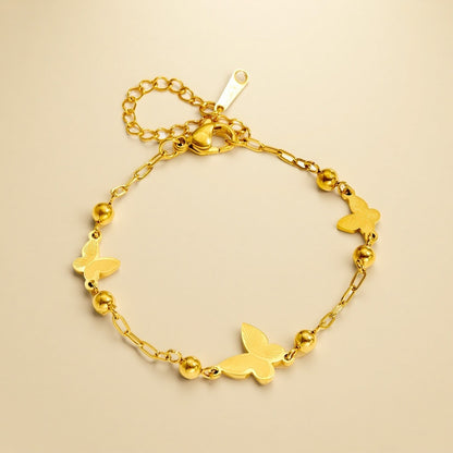Gelang Wanita Premium Titanium Kupu-Kupu Rumbai – Stylish, Elegan, Desain Unik Viral INS
