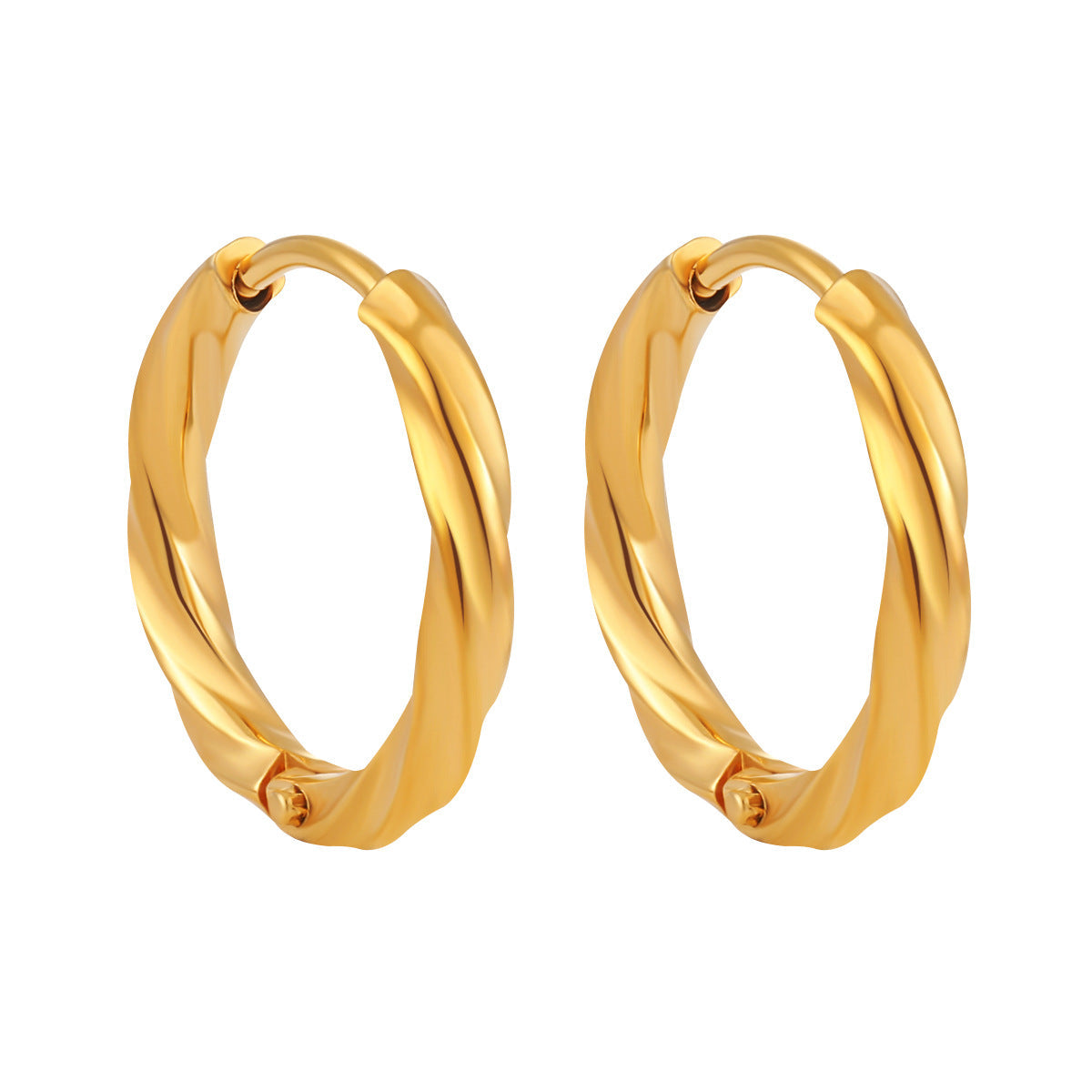 Anting Cuff Wanita Desain Korea – Model Twist Mobius, Stylish & Bahan Titanium Steel perhiasandirect