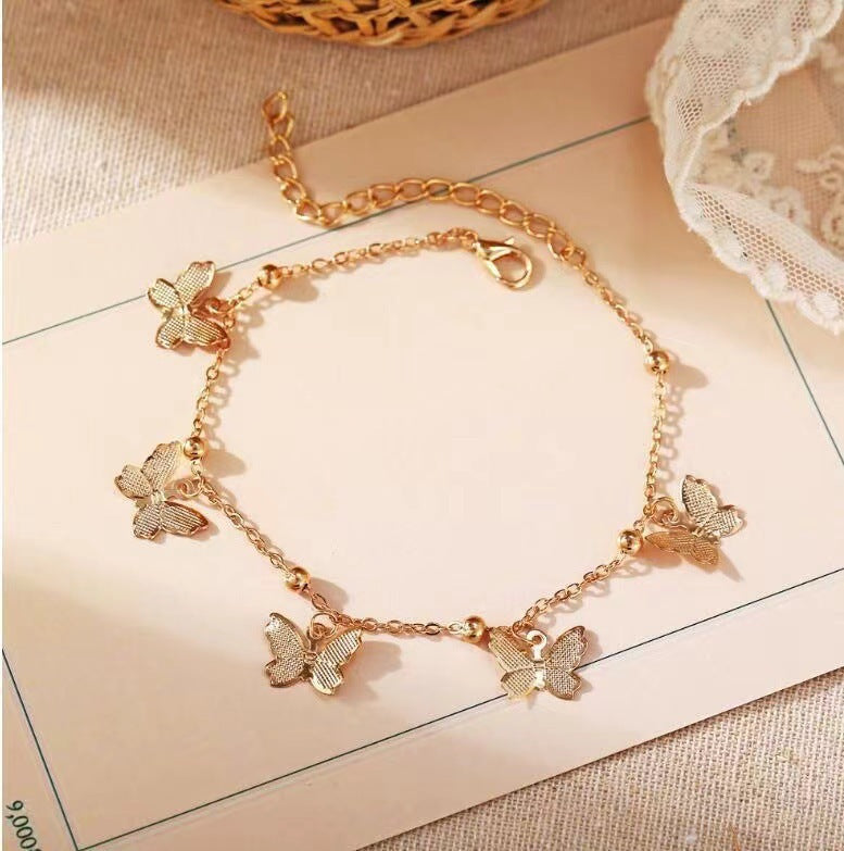 Gelang Liontin Kupu-Kupu Wanita – Desain Simple & Elegan | Model Hollow Butterfly untuk Gaya Pantai & Sehari-hari perhiasandirect