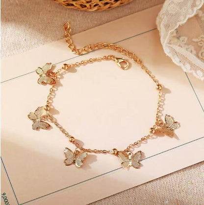 Gelang Liontin Kupu-Kupu Wanita – Desain Simple & Elegan | Model Hollow Butterfly untuk Gaya Pantai & Sehari-hari perhiasandirect