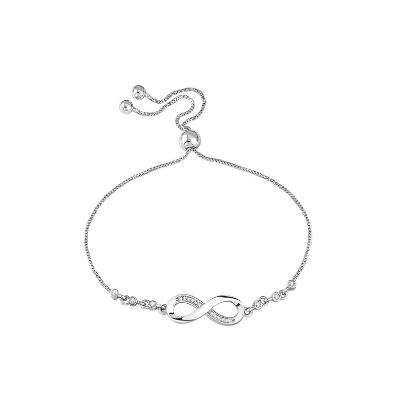 Gelang Wanita Simbol Cinta Tak Terbatas – Desain Unik dengan Zircon Berkilau perhiasandirect