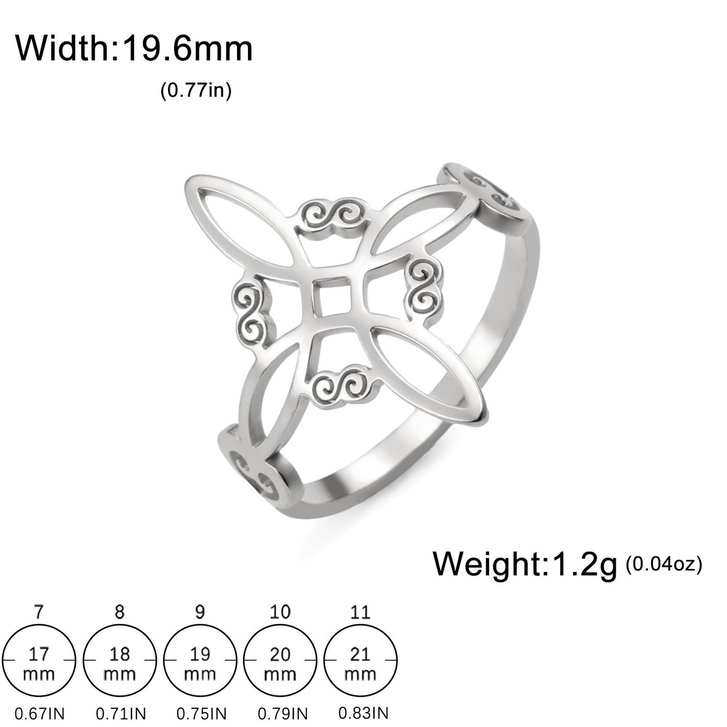 Cincin Titanium Steel Motif Celtic – Desain Fashion Unisex, Trendi & Tahan Lama perhiasandirect