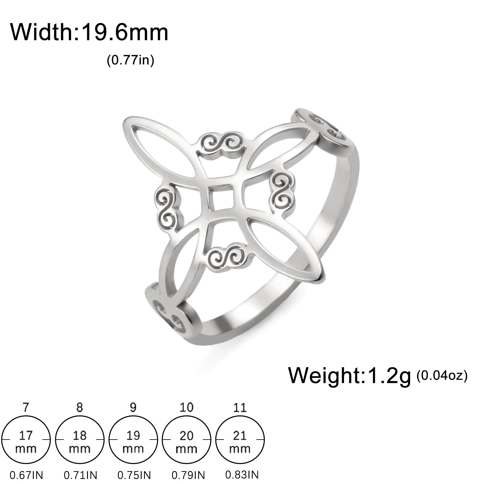 Cincin Titanium Steel Motif Celtic – Desain Fashion Unisex, Trendi & Tahan Lama perhiasandirect