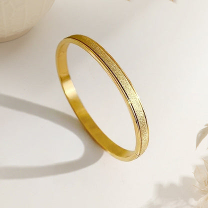 Gelang Simple Wanita - Perhiasan Stainless Steel Elegan Anti Kusam, Aksesoris Harian Trendy, Hadiah Ulang Tahun untuk Pacar, Grosir Harga Terbaik 我的商店