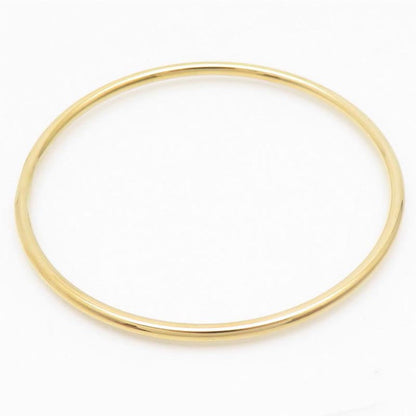 Perhiasan Minimalis untuk Wanita, Emas, Baja Tahan Karat, 2mm, 3mm, 4mm, Tabung Tipis, Lingkaran Bulat Besar, Set Gelang yang Dapat Ditumpuk perhiasandirect
