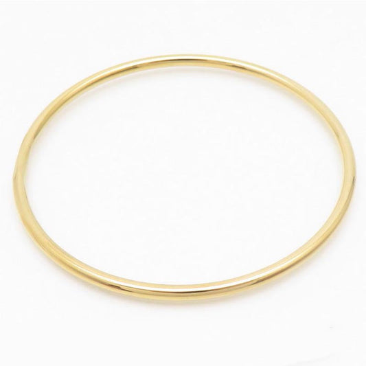 Perhiasan Minimalis untuk Wanita, Emas, Baja Tahan Karat, 2mm, 3mm, 4mm, Tabung Tipis, Lingkaran Bulat Besar, Set Gelang yang Dapat Ditumpuk perhiasandirect