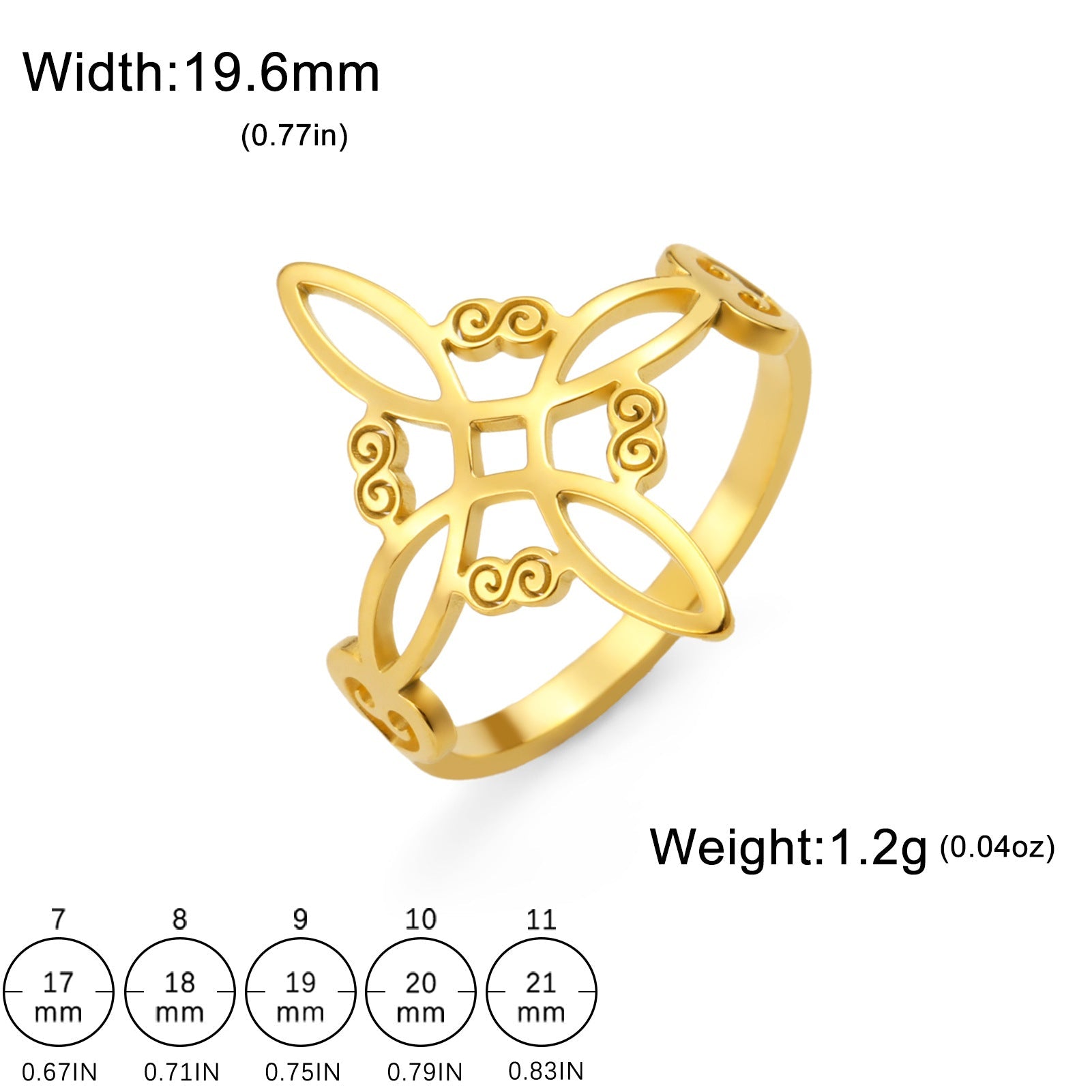 Cincin Titanium Steel Motif Celtic – Desain Fashion Unisex, Trendi & Tahan Lama perhiasandirect