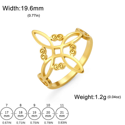 Cincin Titanium Steel Motif Celtic – Desain Fashion Unisex, Trendi & Tahan Lama perhiasandirect