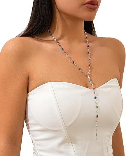 Kalung Panjang Y-Shaped Wanita – Liontin Hati & Rumbai | Cocok untuk Sweater atau Layering Kalung Tulus perhiasandirect