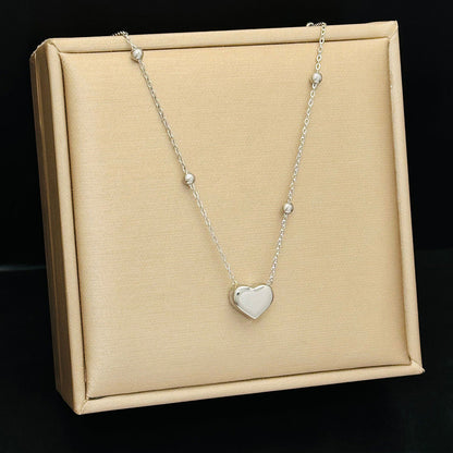 Kalung Hati Titanium 18K Emas Wanita Desain Minimalis Elegan perhiasandirect