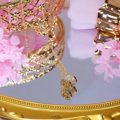 Kalung Emas untuk Wanita - Pendant Mewah Rantai Emas Kwintas | Perhiasan Hadiah Elegan - 我的商店