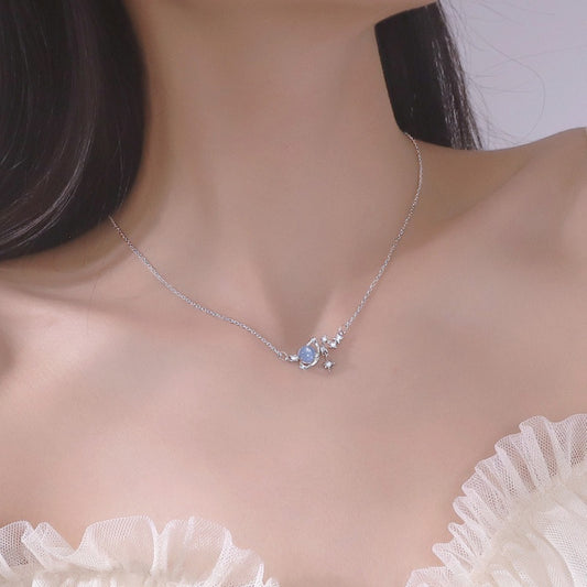 Kalung Pasangan Bulan Vintage - Stainless Steel, Liontin Bulan, Tidak Kusam, Elegan & Cocok untuk Hadiah! - 我的商店