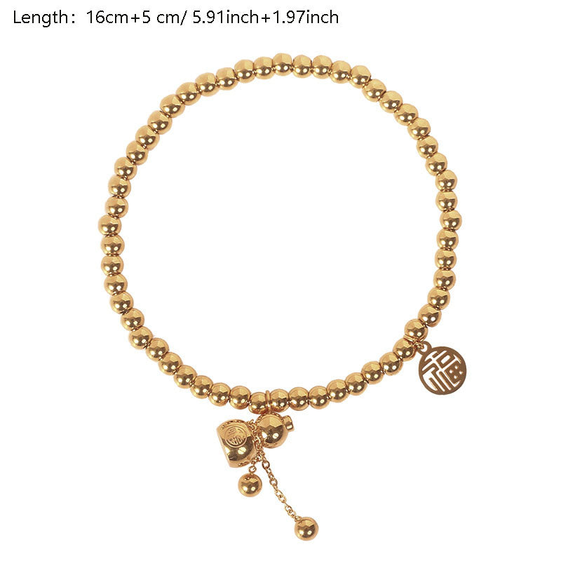 Grosir Gelang Mutiara Emas untuk Wanita – Liontin Labu, Anti Karat, Hadiah Personalisasi - 我的商店