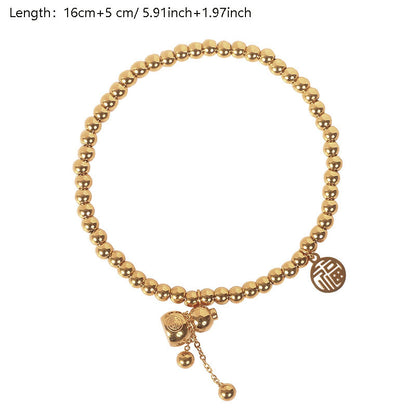 Grosir Gelang Mutiara Emas untuk Wanita – Liontin Labu, Anti Karat, Hadiah Personalisasi - 我的商店