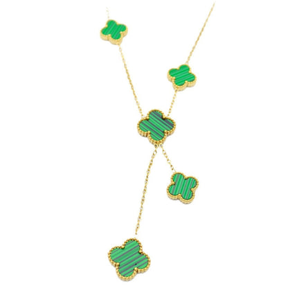 Kalung Wanita Four-Leaf Clover – Kalung Liontin Rumbai Elegan Gaya Mewah perhiasandirect