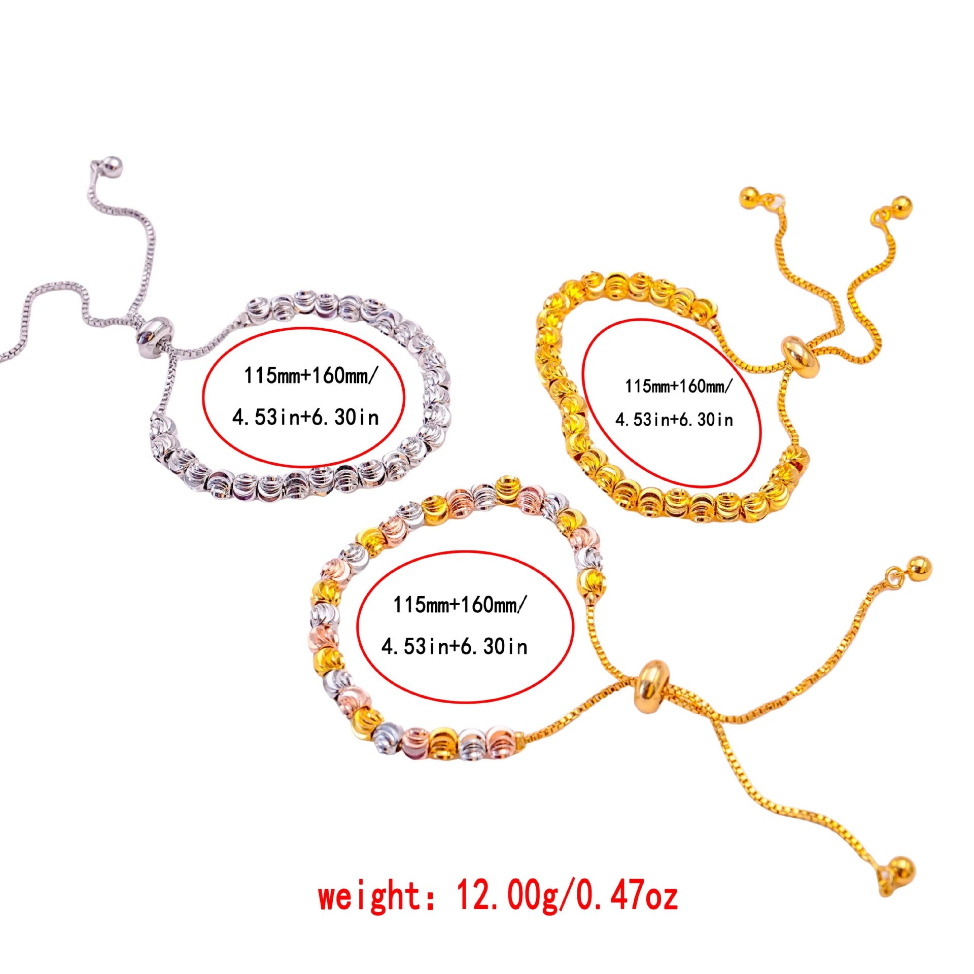 Gelang Tali Serut Manik Semangka – Aksesori Tren 2025 Berlapis Emas, Fleksibel & Elegan