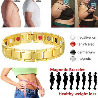 Gelang Magnetik Kesehatan Unisex – Anti Kelelahan, Bahan Baja Tahan Karat untuk Pria & Wanita 我的商店
