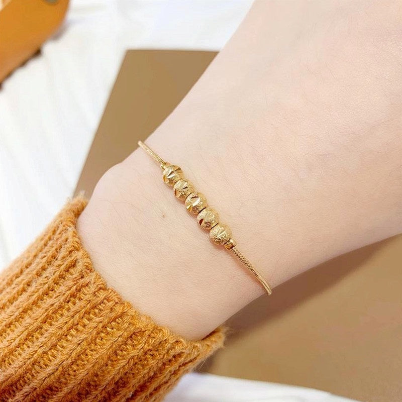 Gelang Hati Wanita - Stainless Steel Emas Anti Kusam, Aksesoris Perhiasan Elegan - 我的商店