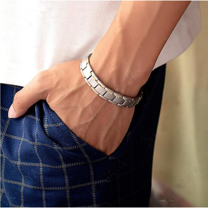 Gelang Magnetik Kesehatan Unisex – Anti Kelelahan, Bahan Baja Tahan Karat untuk Pria & Wanita 我的商店